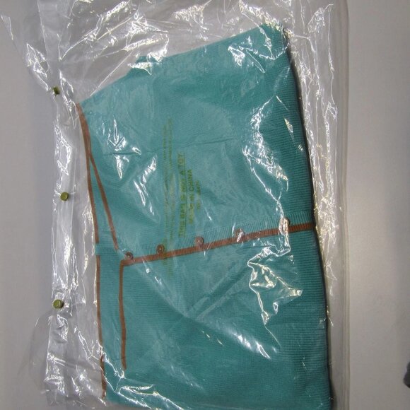 Etcetera Women's Seafarer V-Neck Cardigan Sweater Sea Blue Size S | NWT - Picture 7 of 7